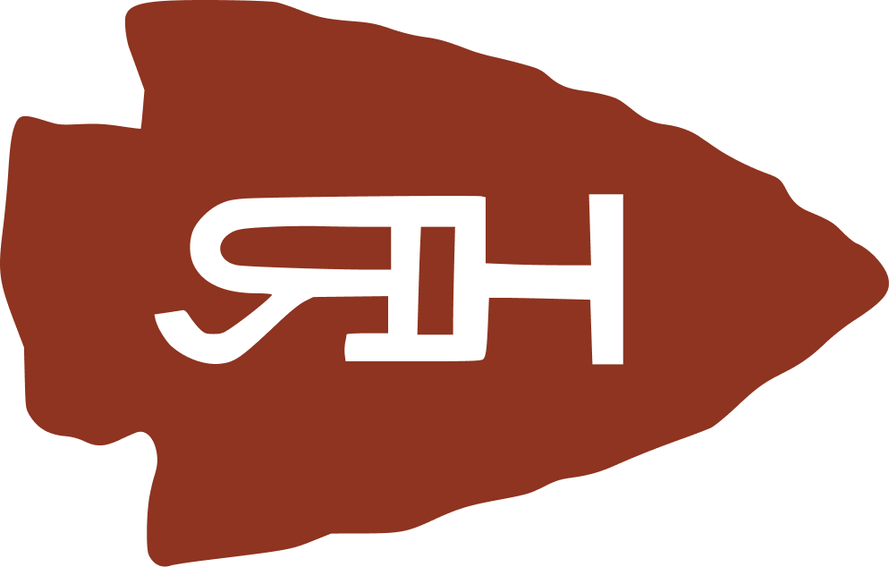 Ramsey Hill rust-colored arrowhead mark
