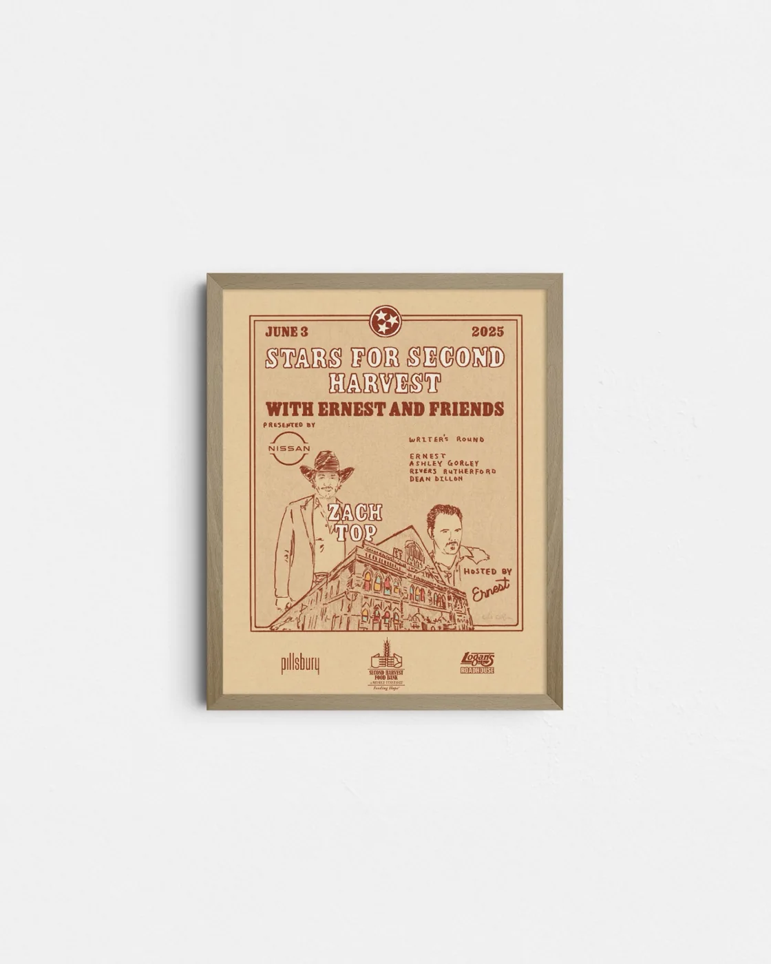 Framed Stars for Second Harvest event poster designed for ERNEST